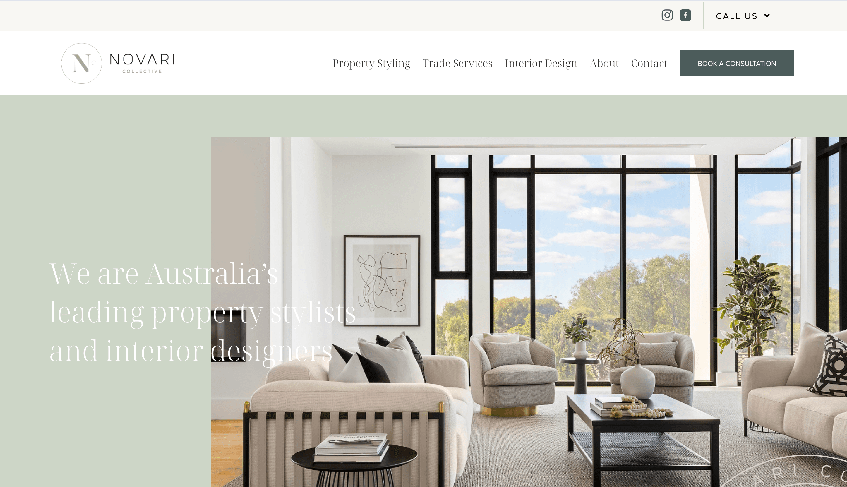 Interior Design Website screenshot